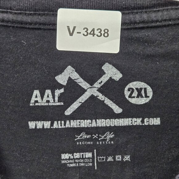 AAR Men Shirt 2XL Black‎ Chicken & Rice Graphic Short Sleeve Crew Neck Tee - Picture 6 of 8